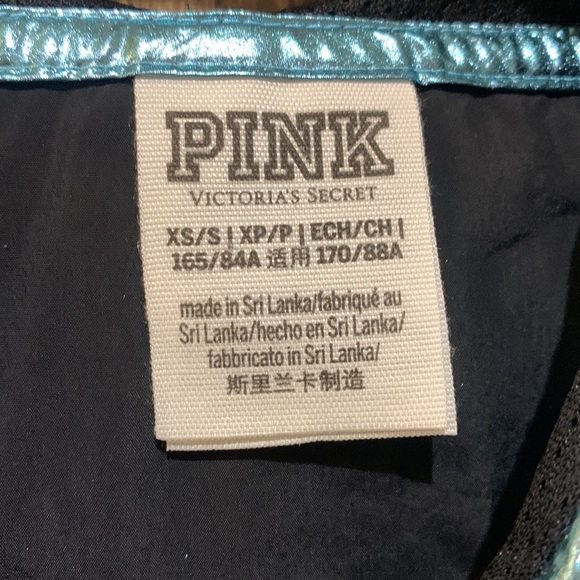 PINK Victoria’s Secret Foil Iridescent Pullover Jacket Light Blue XS/S N… - Picture 6 of 13